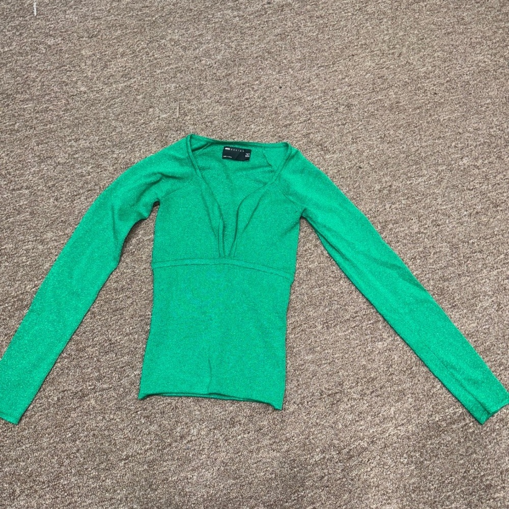 Asos long sleeve green top